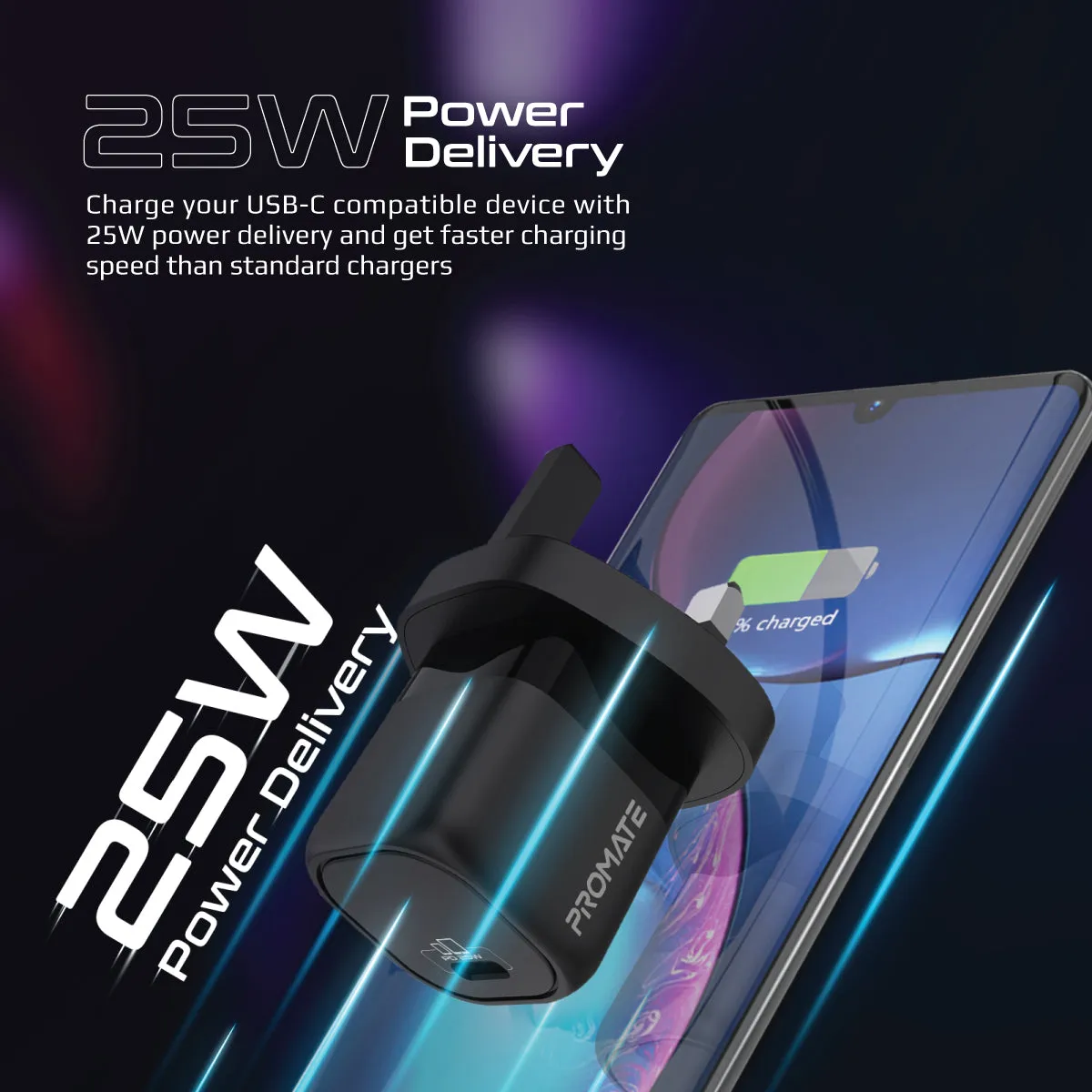 25W Power Delivery USB-C Wall Charger