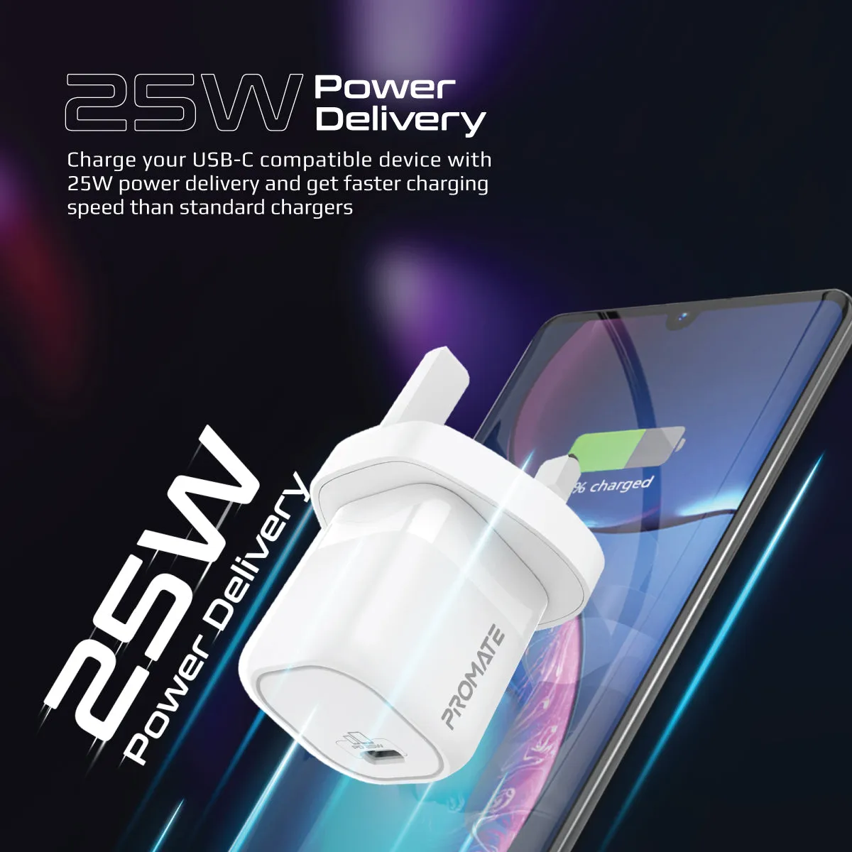 25W Power Delivery USB-C Wall Charger