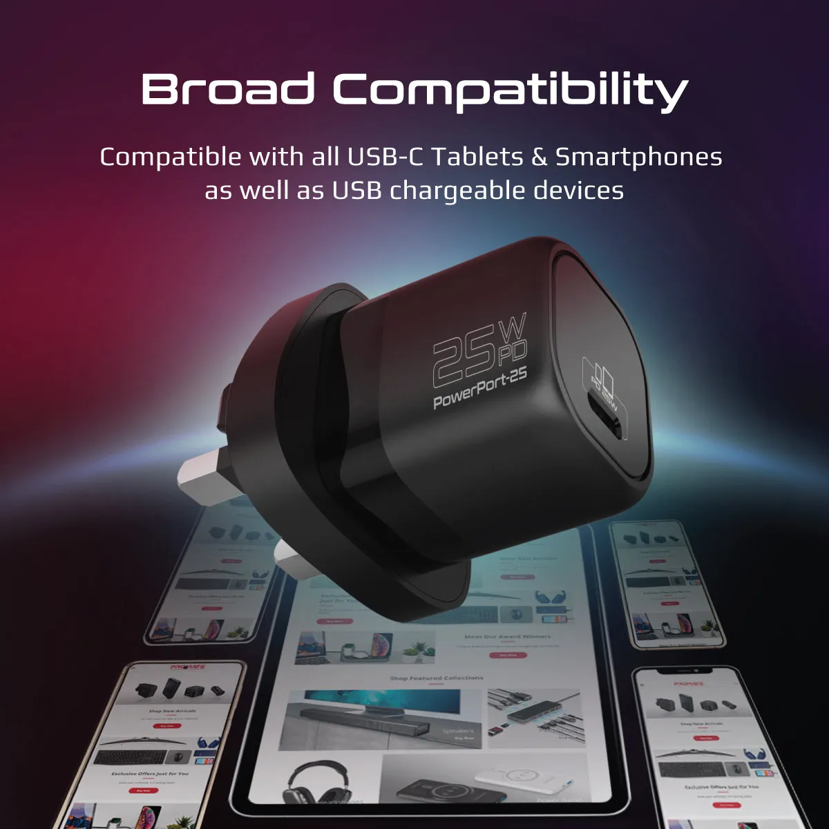 25W Power Delivery USB-C Wall Charger