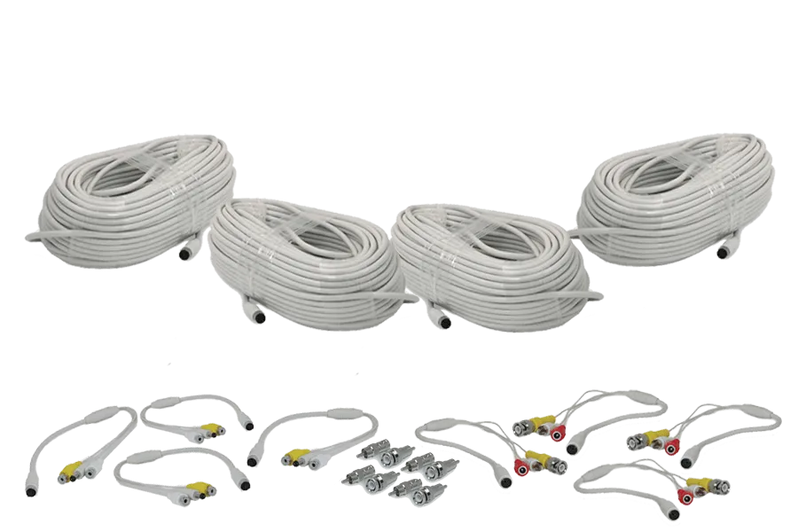 4 pack of 100FT universal surveillance security camera extension cables
