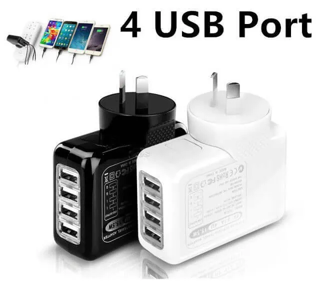 4 Port Usb Charger Nz Plug Universal Wall Charger
