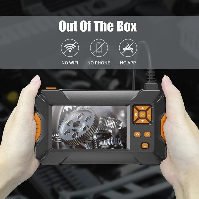 4K Hd 4.3'' Dual Display Handheld Industrial Endoscope -P130