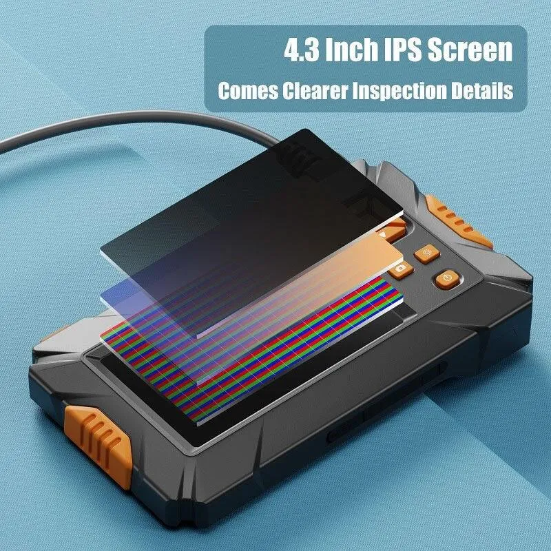 4K Hd 4.3'' Dual Display Handheld Industrial Endoscope -P130