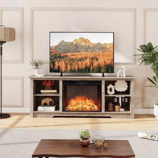 70-Inch TV Stand for up to 75" Flat Screen TVs with Adjustable Shelves-Gray