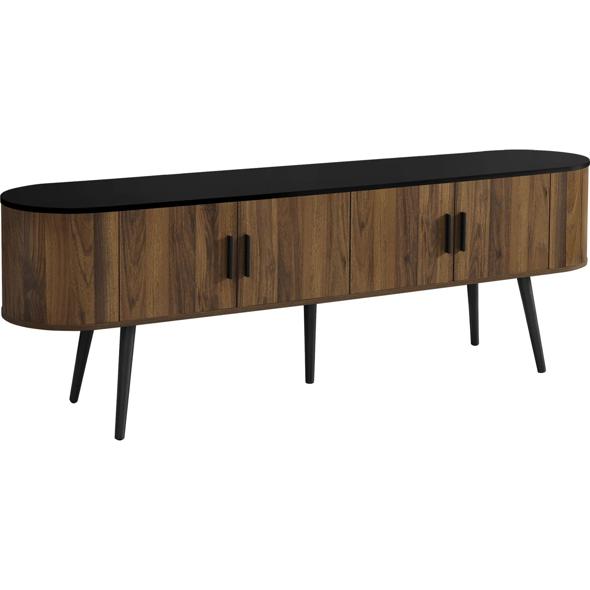 72" TV Stand - Black/Brown