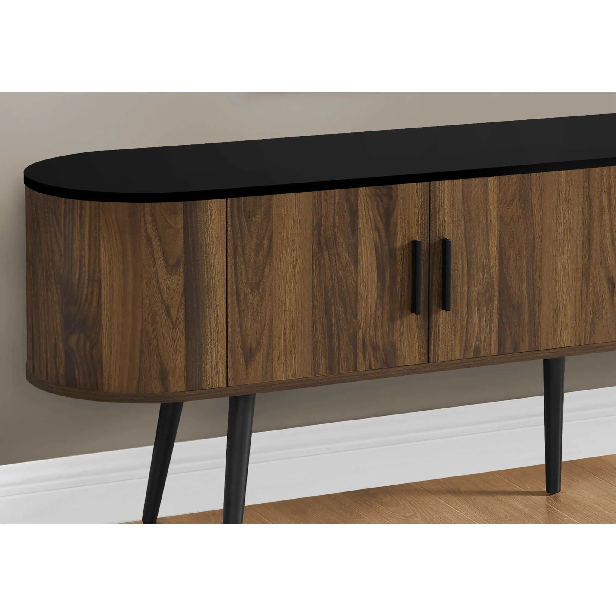 72" TV Stand - Black/Brown