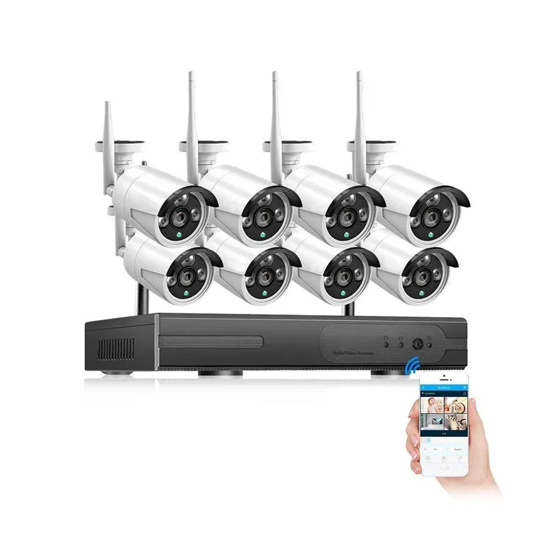 8 Channel Wireless Cctv Camera Surveillance Kit