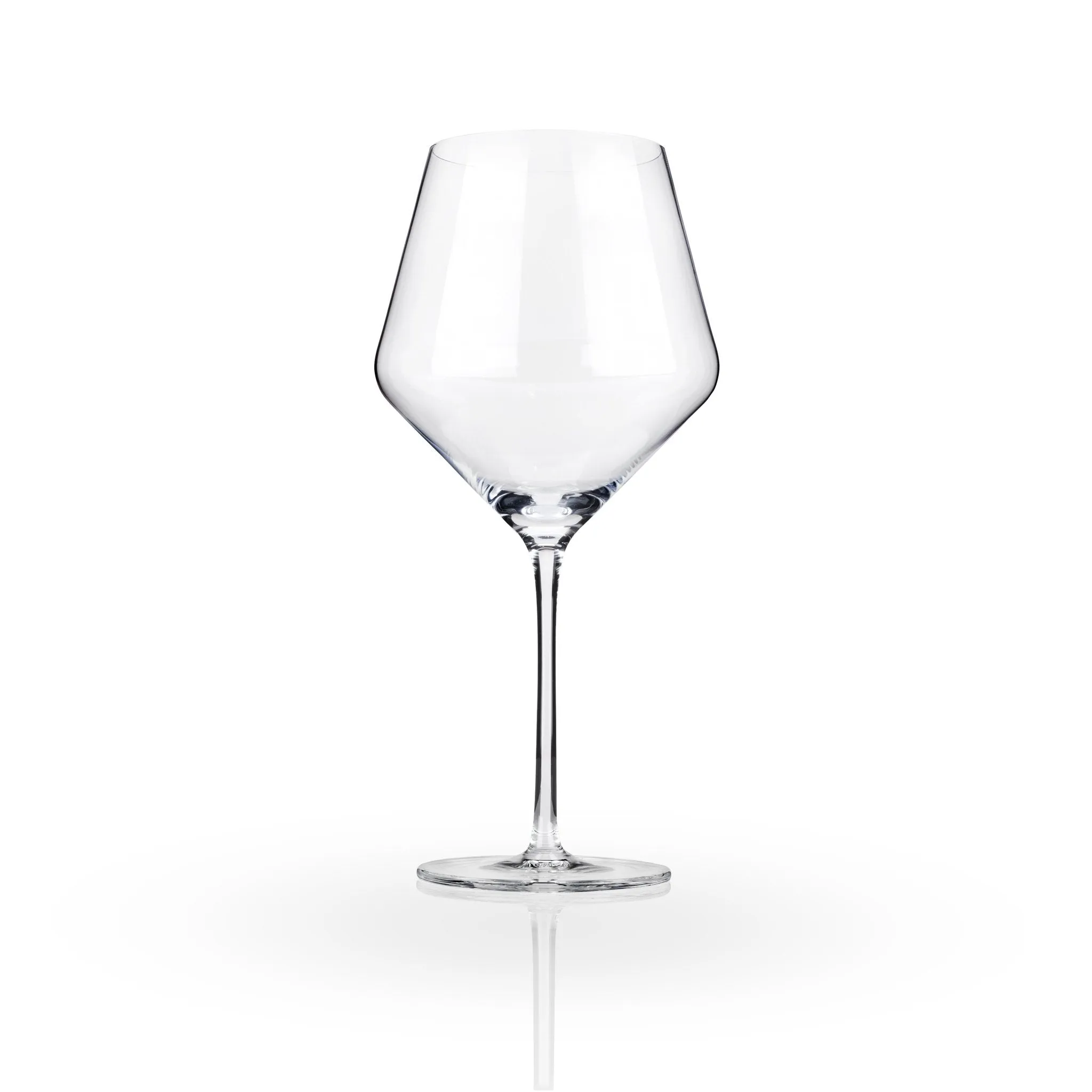 Angled Crystal Burgundy Glasses