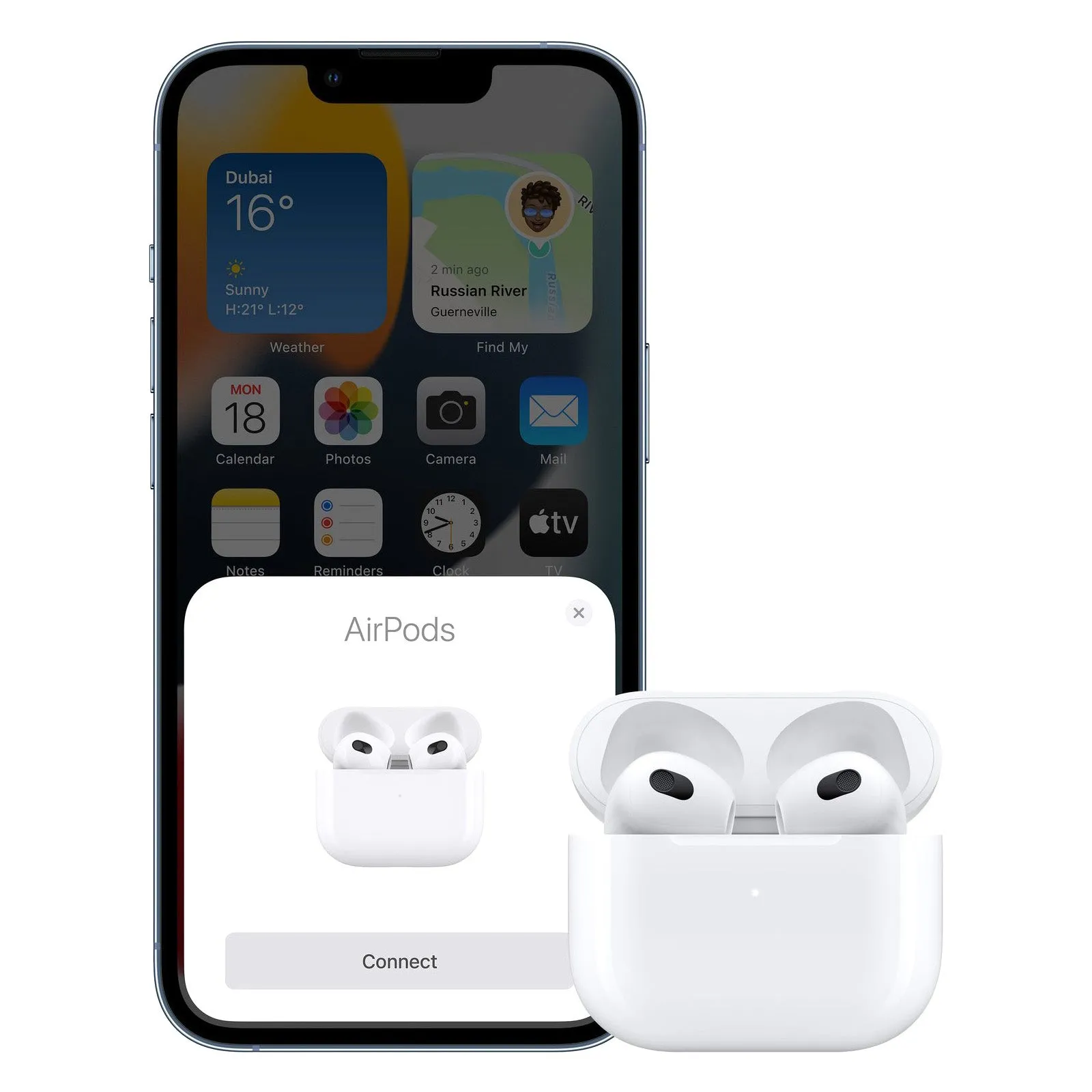 Apple AirPods Wireless Headphones (3rd Generation), Wireless Charging, White