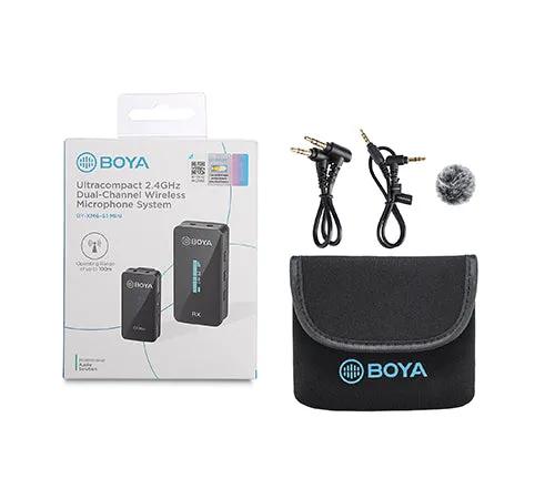 BOYA BY-XM6-S1 Mini 2.4GHz Dual Channel Wireless Microphone (1 1 with Mini TX)