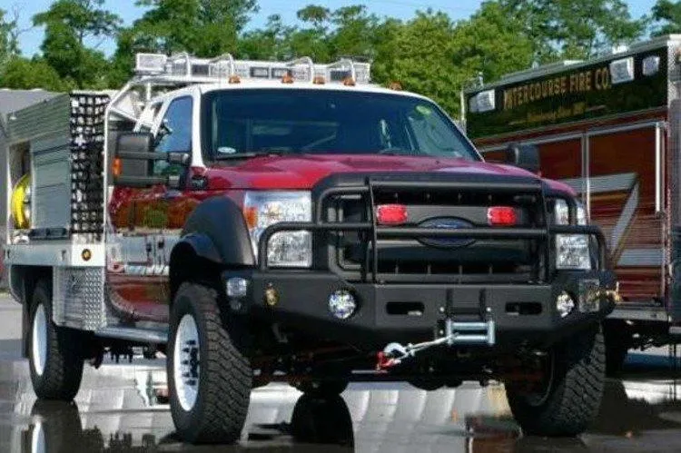 Buckstop F11CL2 Ford F450/F550 Superduty 2011-2016 Classic 2 Front Bumper Winch Ready with Tow Hooks