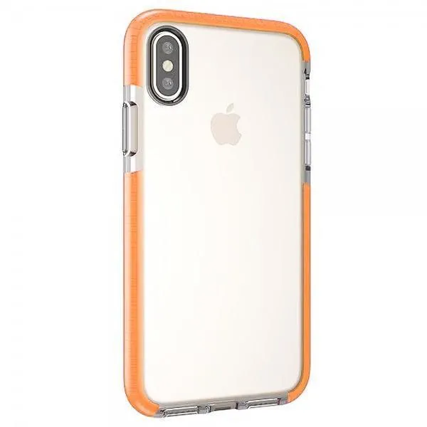 Clear & Pink TPU Case for iPhone X: Slim Transparent Shockproof Drop Resistant (Clear/Pink)