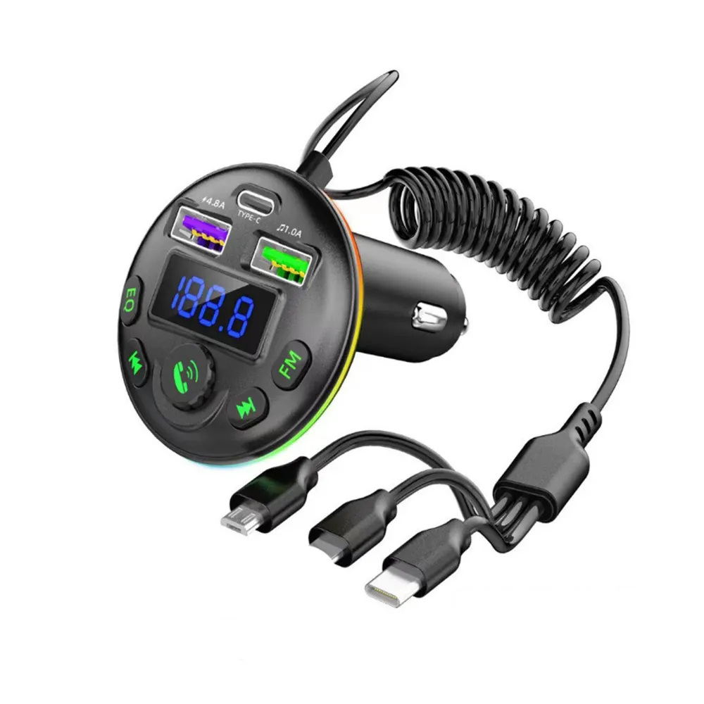 Cordless 5.0 Handsfree Audio Fm Mp3 Transmitter Q-C81-