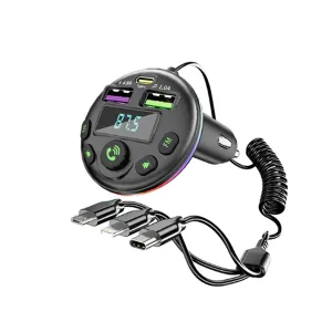 Cordless 5.0 Handsfree Audio Fm Mp3 Transmitter Q-C81-