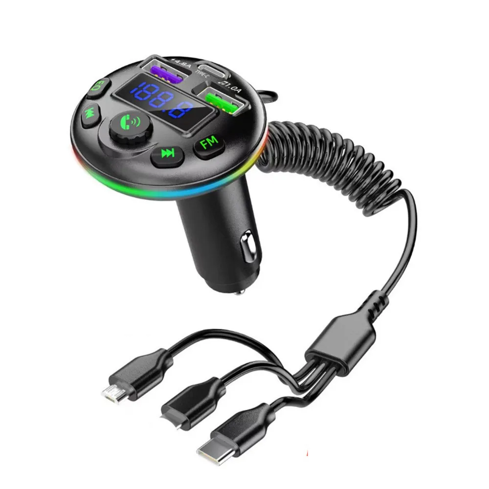 Cordless 5.0 Handsfree Audio Fm Mp3 Transmitter Q-C81-