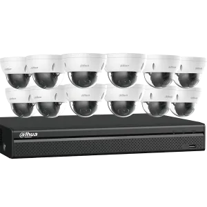 Dahua | 12 4K Dome Network Cameras with One (1) 16-channel 4K NVR | Part # N568D124S