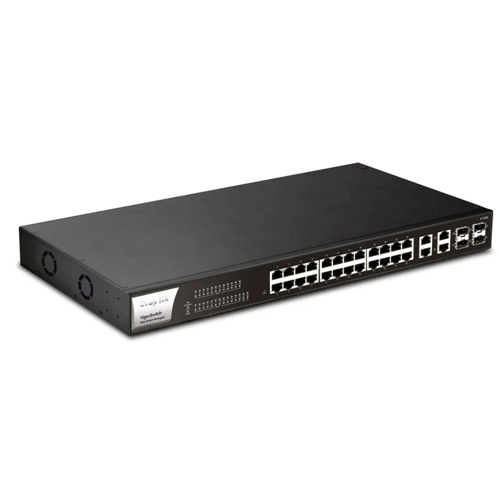DrayTek VSP1282-K VigorSwitch P1282 24 Port Gigabit POE Smart Managed Switch with 4x 10GbE SFP Ports