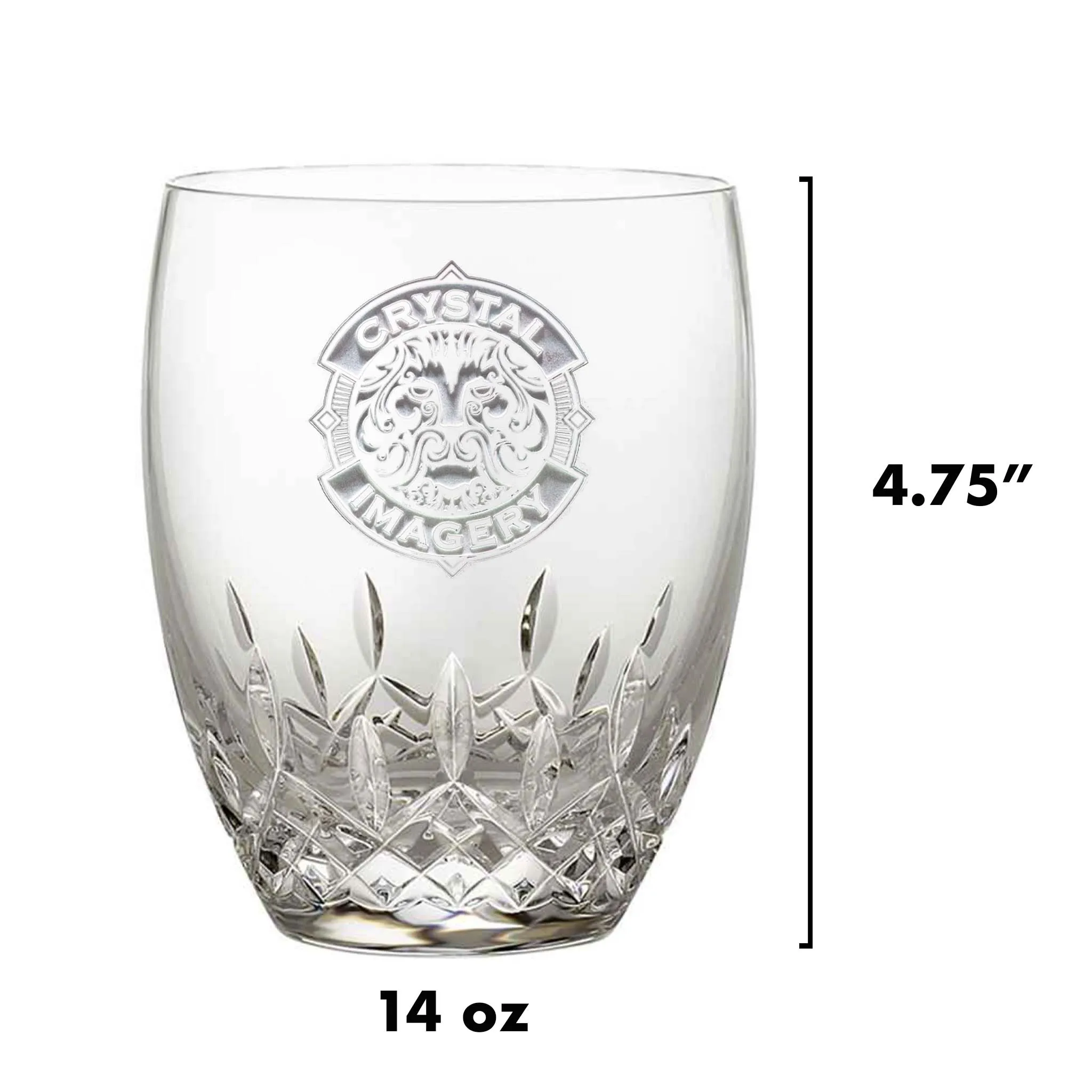 Engraved Waterford Crystal Rocks Glasses, PAIR
