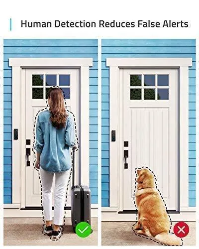eufy Security, Wi-Fi Video Doorbell, 2K Resolution Video doorbell Camera, No Monthly Fees, Secure Local Storage, Human Detection, 2-Way Audio, Free Wireless Chime-Requires Existing Doorbell Wires