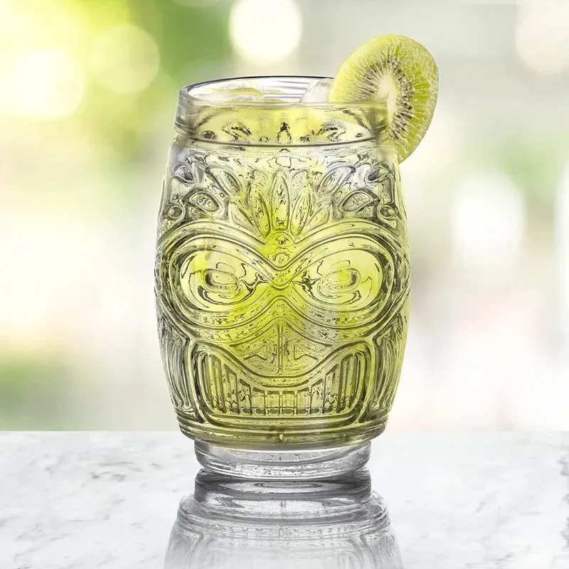 Fiji Cocktail Glasses Clear Crystal Beverageware | Set of 2 | 3 x 5 inches | 500ml