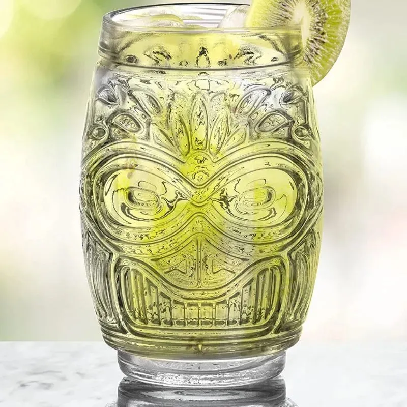 Fiji Cocktail Glasses Clear Crystal Beverageware | Set of 2 | 3 x 5 inches | 500ml