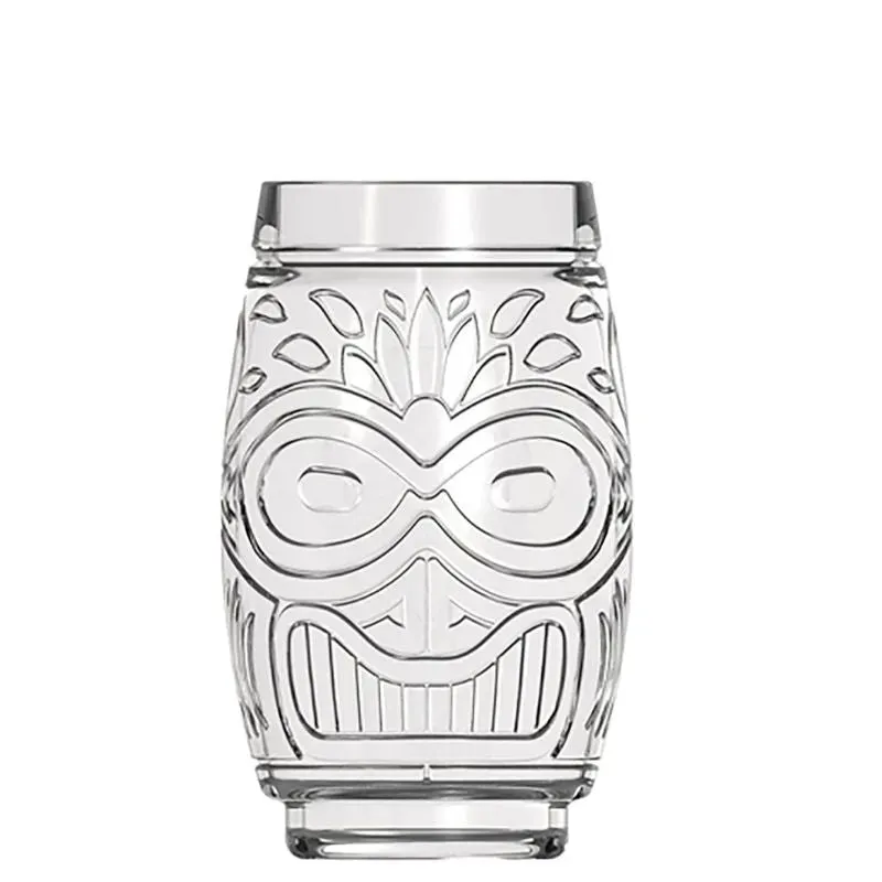 Fiji Cocktail Glasses Clear Crystal Beverageware | Set of 2 | 3 x 5 inches | 500ml
