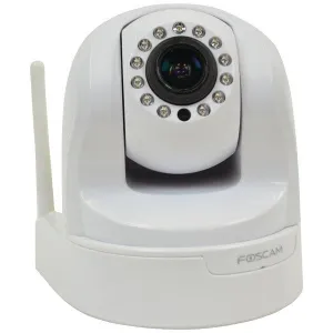 FOSCAM FI9826PW FI9826P Plug & Play 1.3 Megapixel 3x Optical Zoom H.264 Pan-Tilt Wireless IP Camera (White)