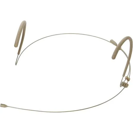 Galaxy Audio HSM8-OBG-4SHU Beige Dual Ear Omni-Directional Headset Microphone with 4 Cables for Shure