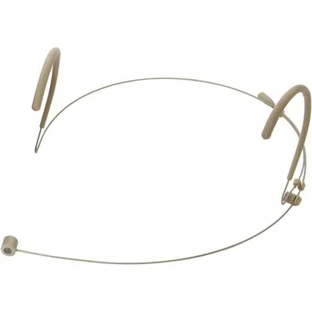 Galaxy Audio HSM8-UBG-4SHU Beige Dual Ear Uni-Directional Headset Microphone with 4 Cables for Shure