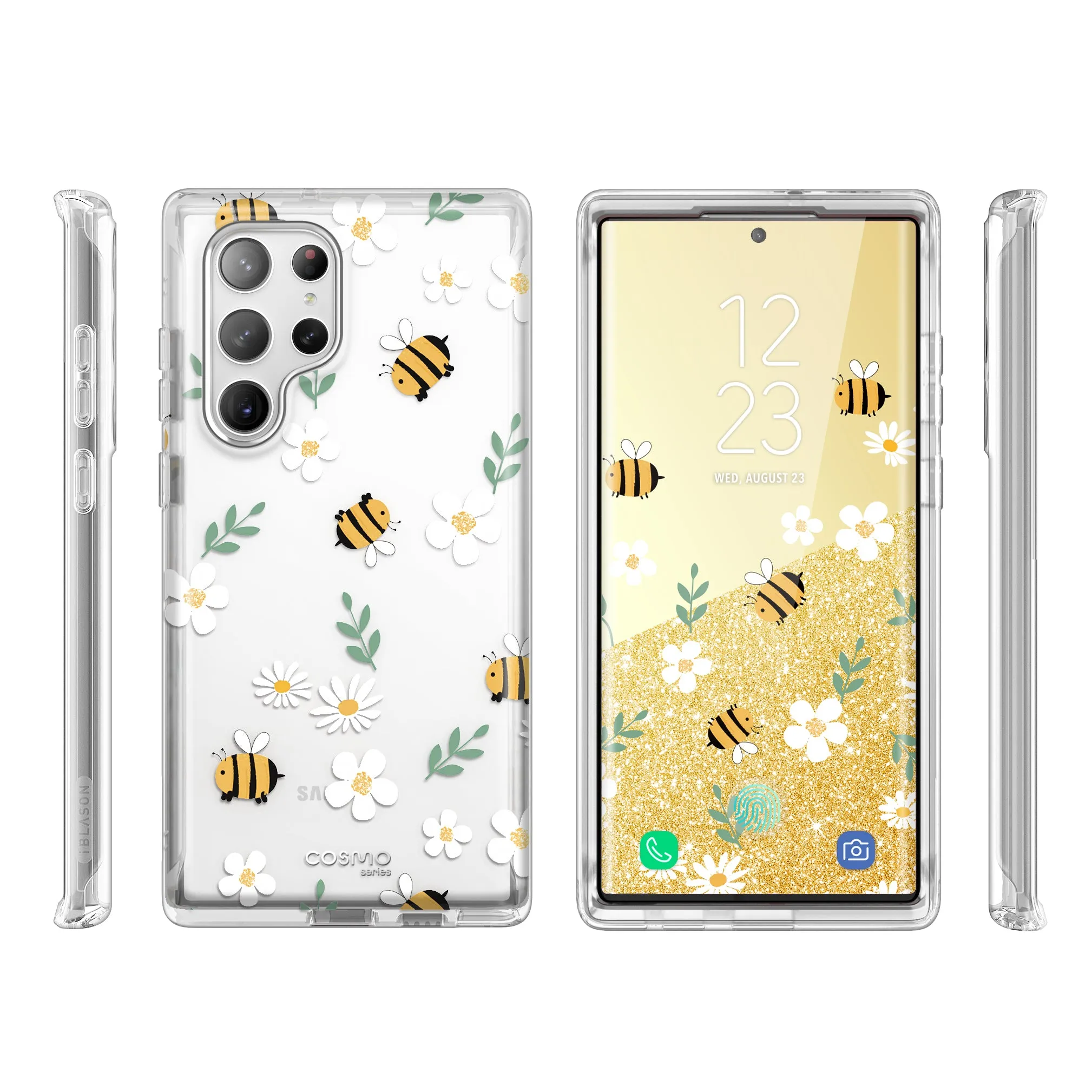 Galaxy S23 Ultra Cosmo Case -Flowers/Bees