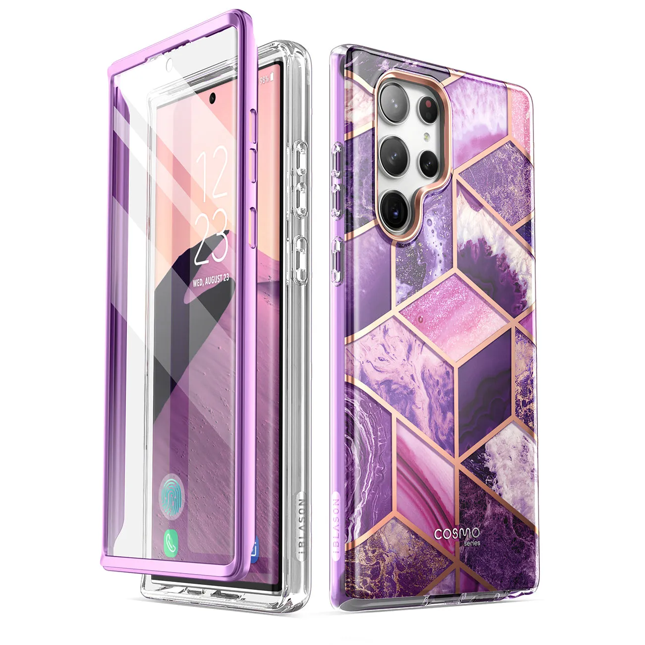 Galaxy S23 Ultra Cosmo Case - Marble Purple