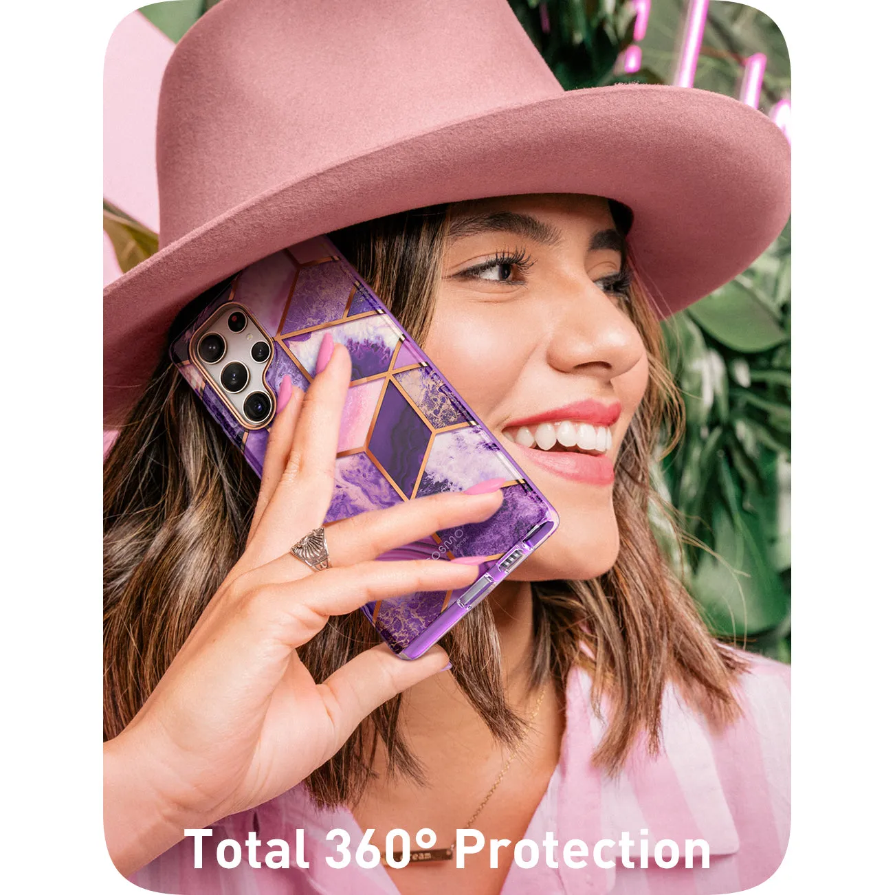 Galaxy S23 Ultra Cosmo Case - Marble Purple