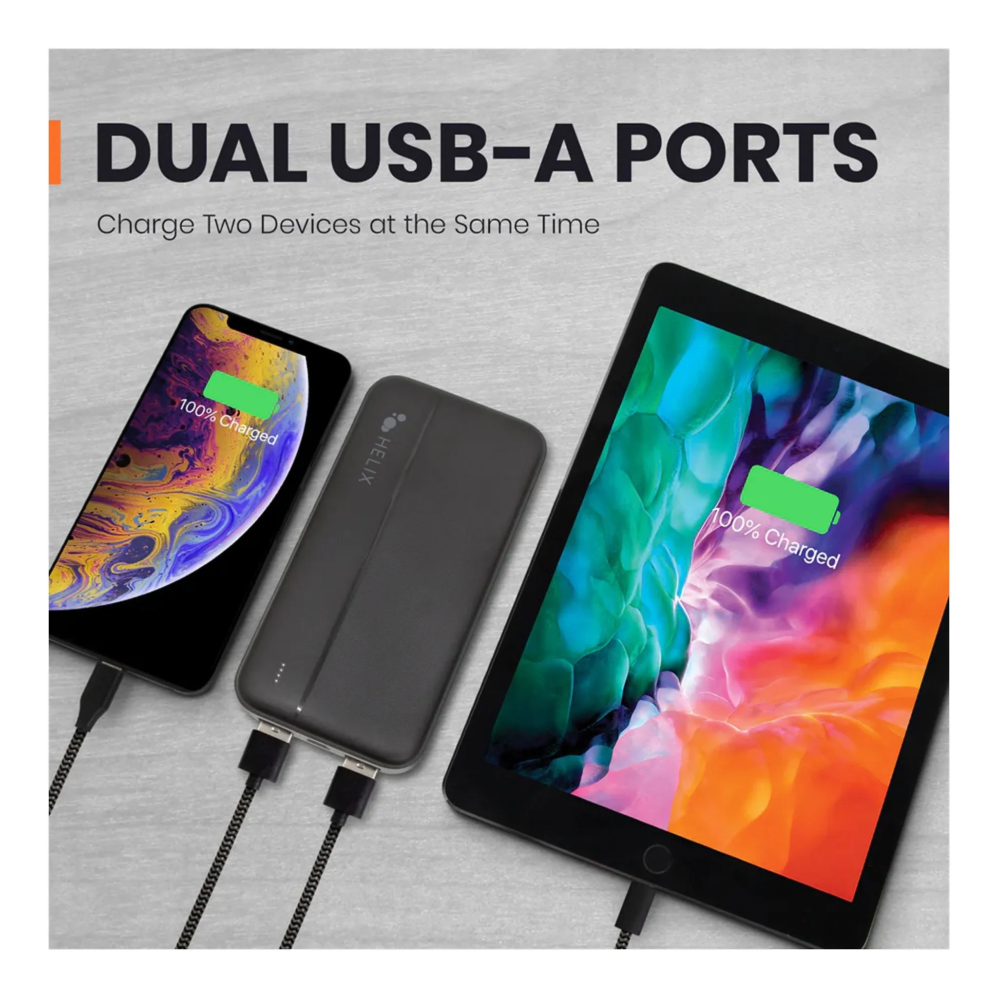 Helix ETHPB20PD 20,000 mAh Power Bank with USB-C and USB-A Ports