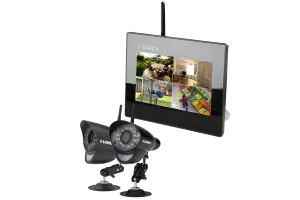 Home monitoring system with 2 wireless cameras