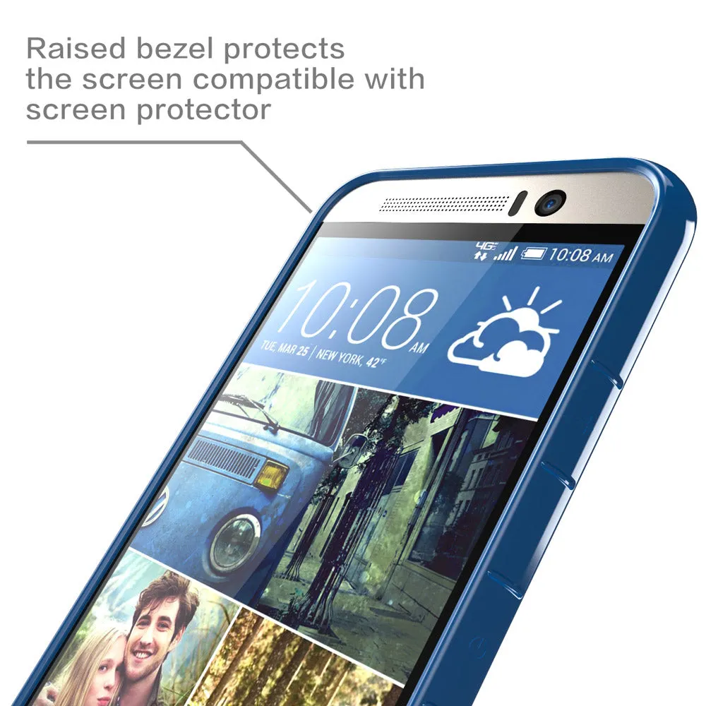 HTC One (M9) Halo Case-Clear/Navy