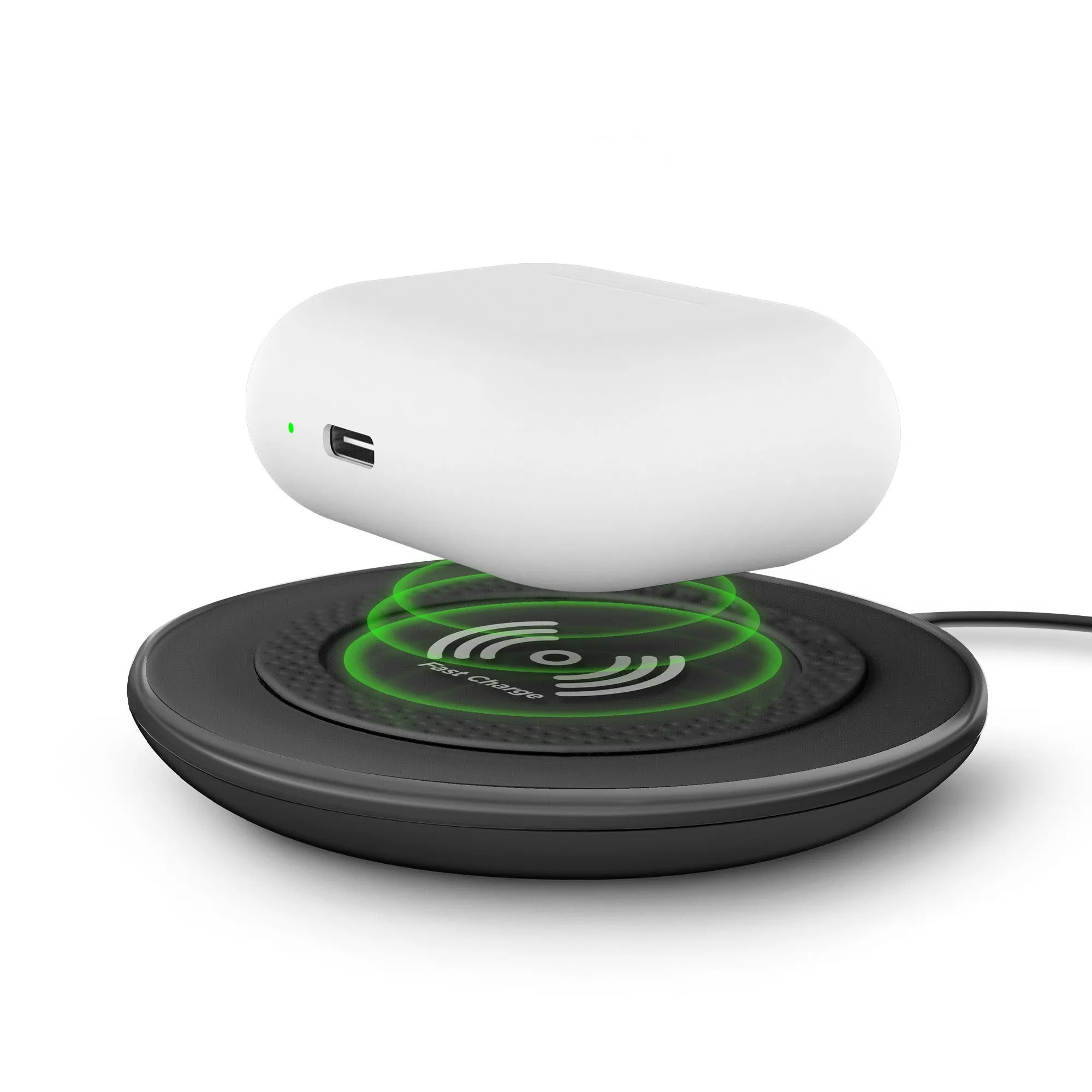 HyperGear 15W ChargePad Pro Wireless Fast Charger w/ USB-C Hub - Black - 15-11936