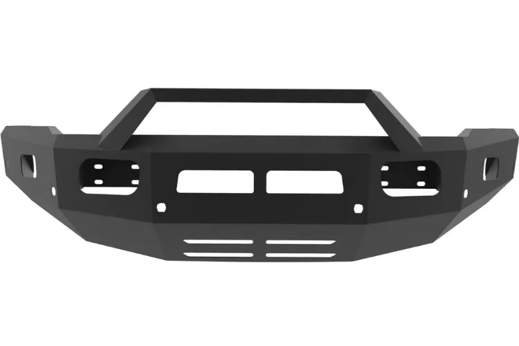 ICI Aluminum Dodge Ram 2500/3500 2010-2019 Alumilite Front Bumper Non Winch With Optional Bolt-On RT Series Light Bracket AL-FBM99DGN-RT