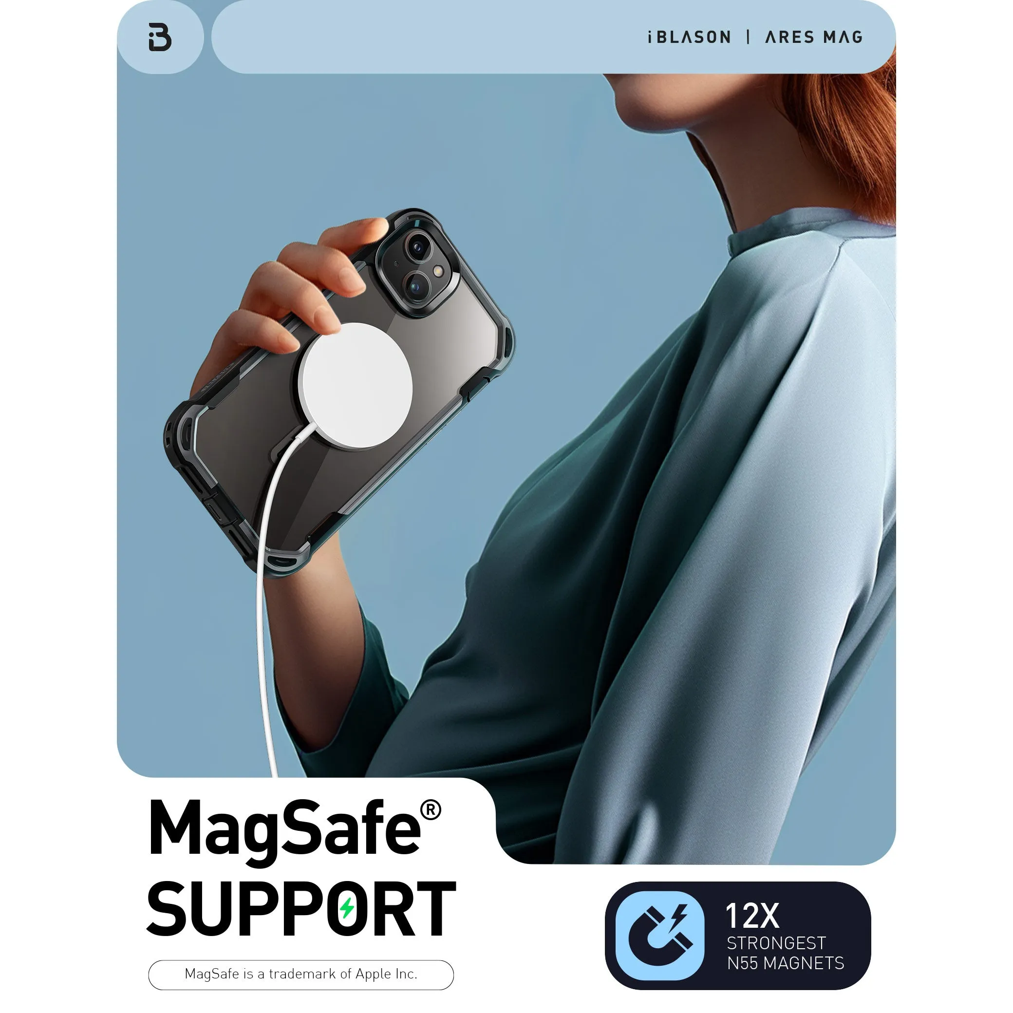 iPhone 15 Ares Mag Case - Black