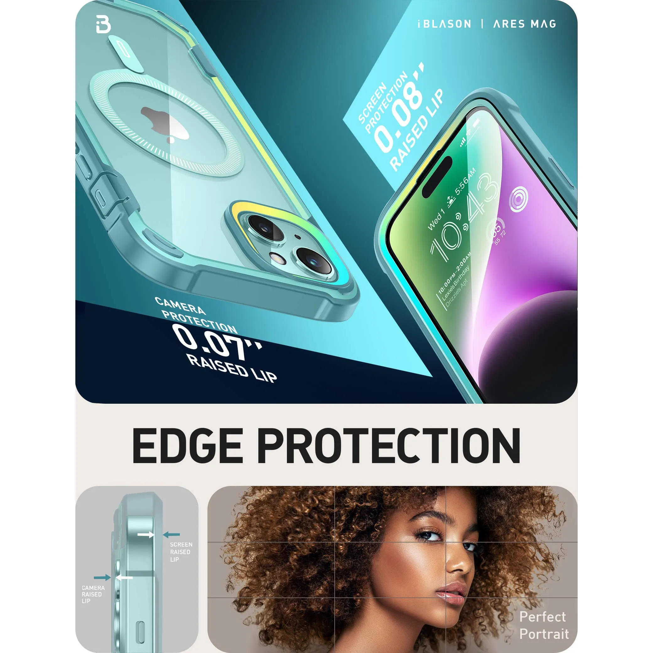 iPhone 15 Plus Ares Mag Case - SeaFoam