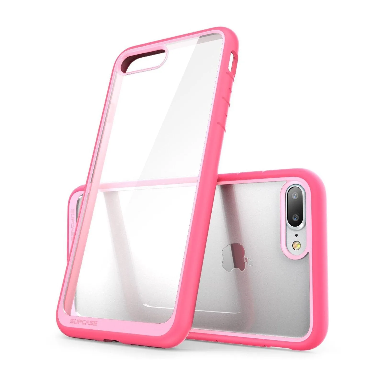 iPhone 8 Plus Unicorn Beetle Style Slim Clear Case-Pink
