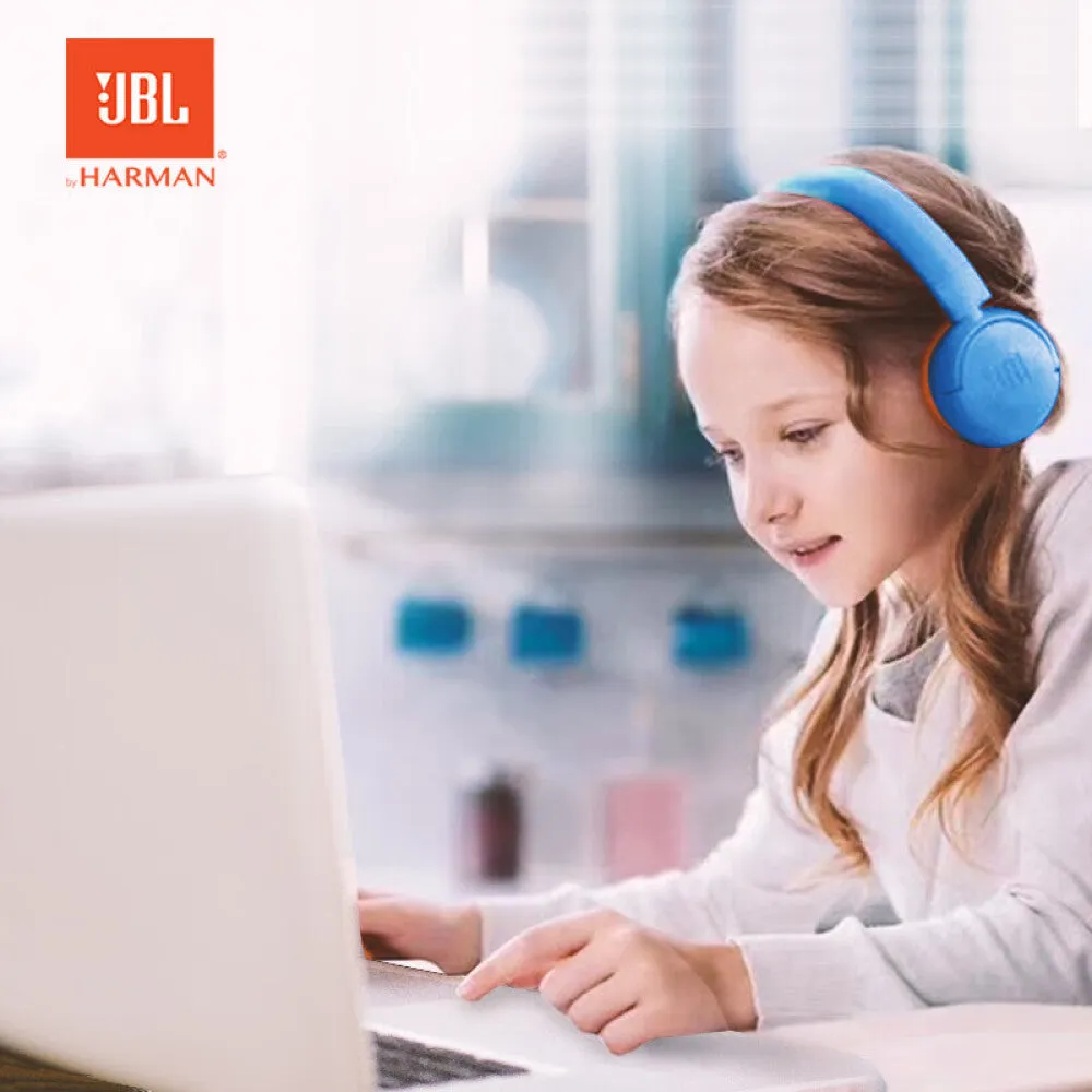 JBL JR300BT wireless children's headphones with microphone, blue