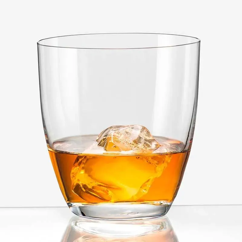 Kate Whiskey Glass Clear Bohemia Crystal Drinkware | Set of 6 | 3 x 4 inches | 300ml
