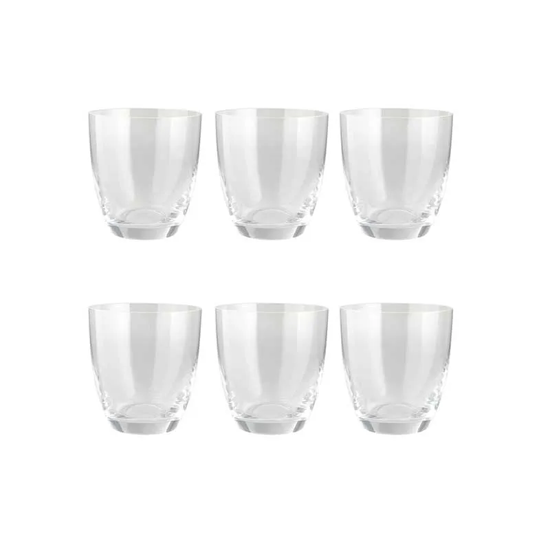 Kate Whiskey Glass Clear Bohemia Crystal Drinkware | Set of 6 | 3 x 4 inches | 300ml