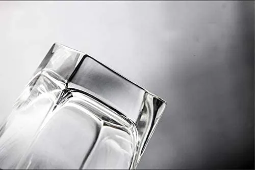 Kosh Diamond Crystal Cut Whiskey Bar Glass for Drinking Bourbon, Whisky, Scotch, Cocktails, Cognac- Old Fashioned Cocktail Tumblers 300 ML (Approx) (Set of 6) (Rock Plaza)