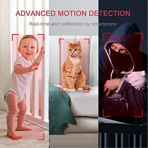 LaView Security Cameras 4pc,Home Security Camera Indoor 1080P,WiFi Cameras for Pet, Motion Detection, Two-Way Audio, Night Vision, Works with Alexa & Google Assistant, iOS & Android & Web Access