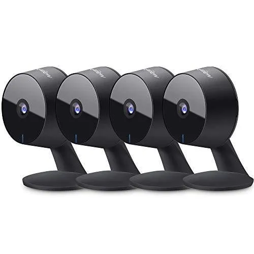 LaView Security Cameras 4pc,Home Security Camera Indoor 1080P,WiFi Cameras for Pet, Motion Detection, Two-Way Audio, Night Vision, Works with Alexa & Google Assistant, iOS & Android & Web Access