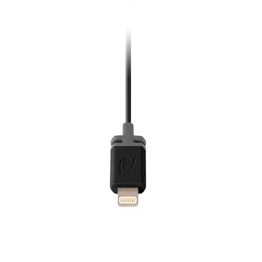 Lightning Wall Charger | Retractable Lightning Charging Cable | 2.4A Wall Charger | Black