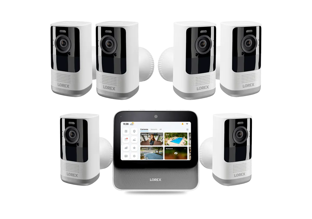 Lorex Smart Home Security Center with 2K Battery Operated Cameras - Open Box