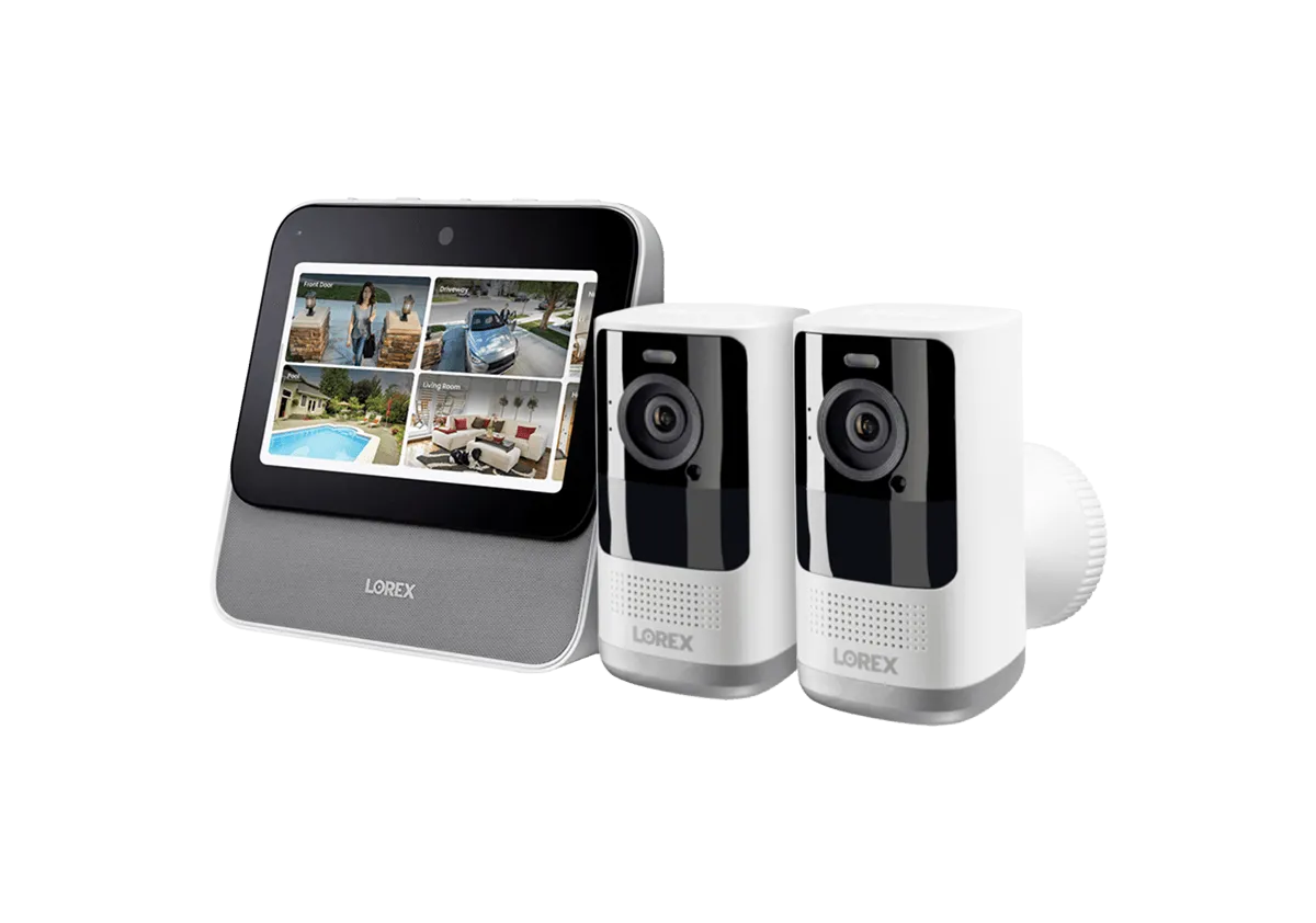 Lorex Smart Home Security Center with 2K Battery Operated Cameras - Open Box