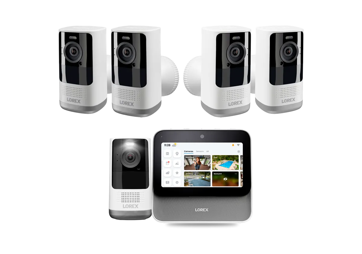 Lorex Smart Home Security Center with 2K Battery Operated Cameras - Open Box
